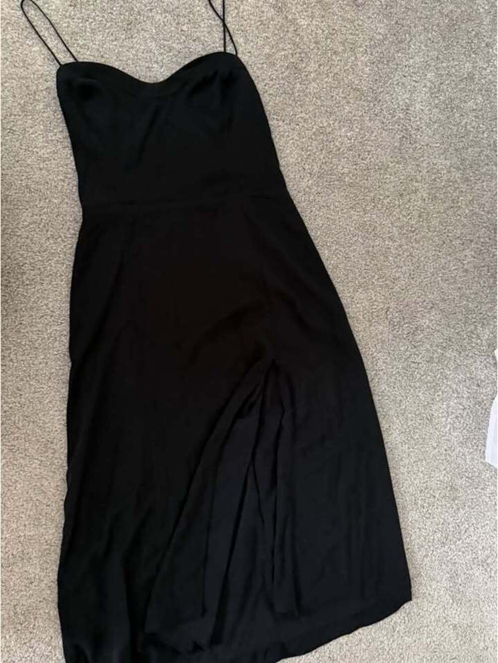 Abercrombie & Fitch Black Strappy Midi Dress - Size M
